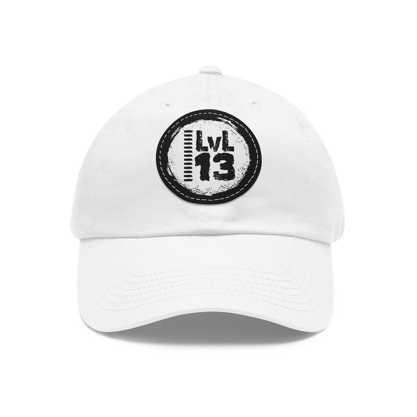 Dad Hat with Leather Patch (Round)
